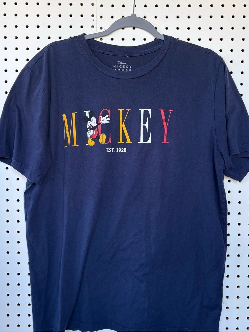 Mickey Mouse "Est. 1928" Graphic T-Shirt - Navy Blue - Size XL